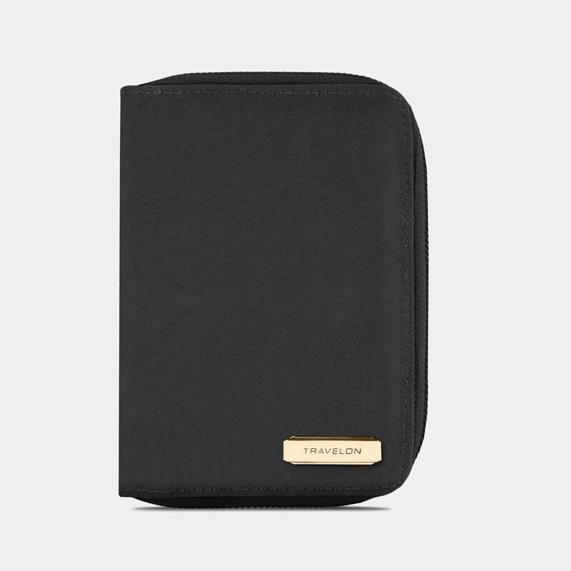 Sustainable RFID PASSPORT ZIP WALLET BLACK Original Design
