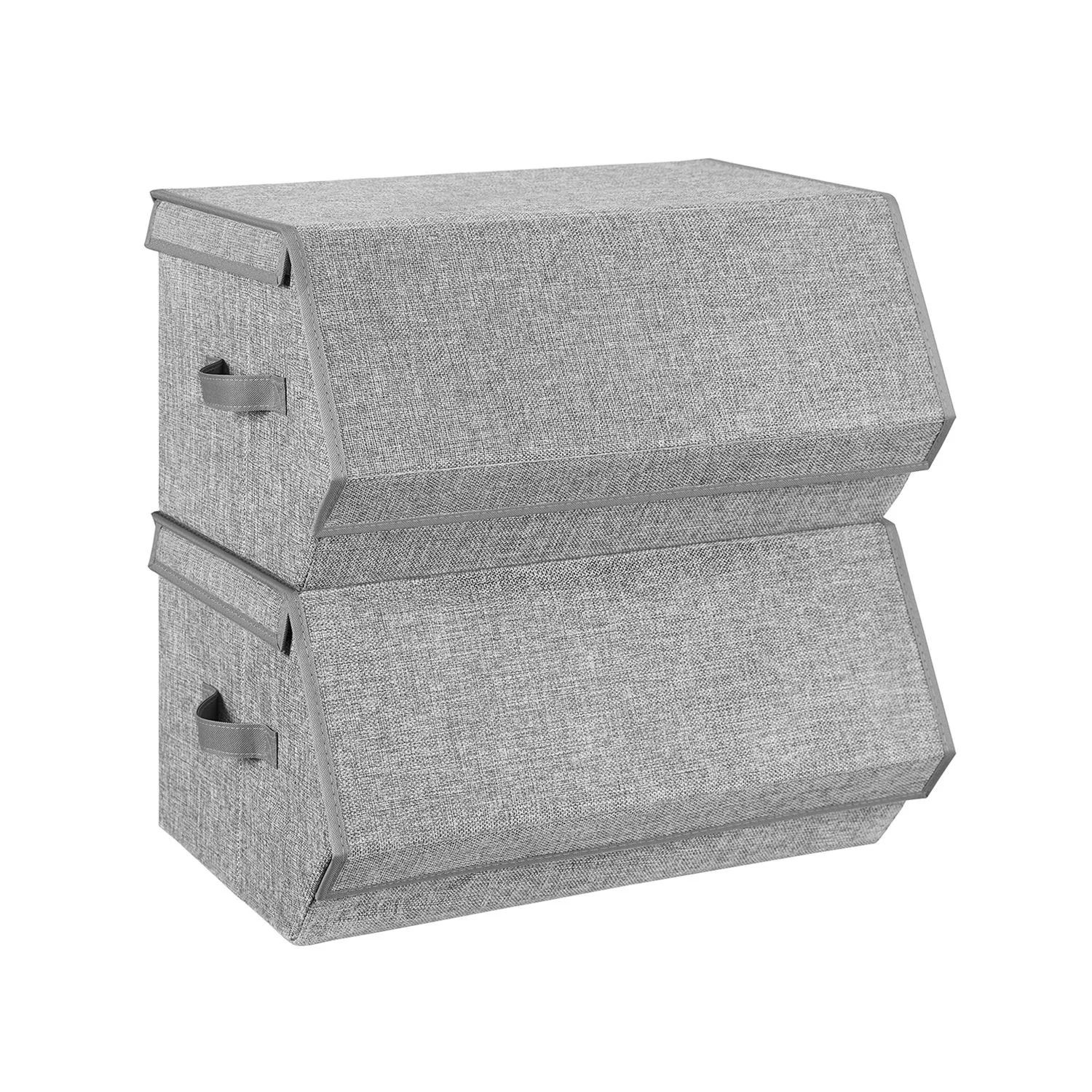 Easy-to-Use SONGMICS Large Stackable Storage Bins Cubes with Lids Crafted