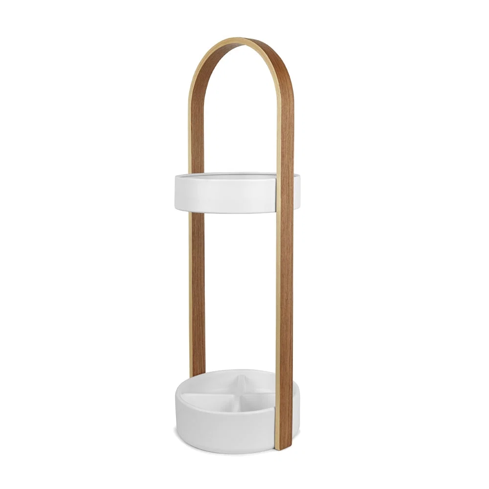 Powerful Hub Umbrella Stand White Natural Quality