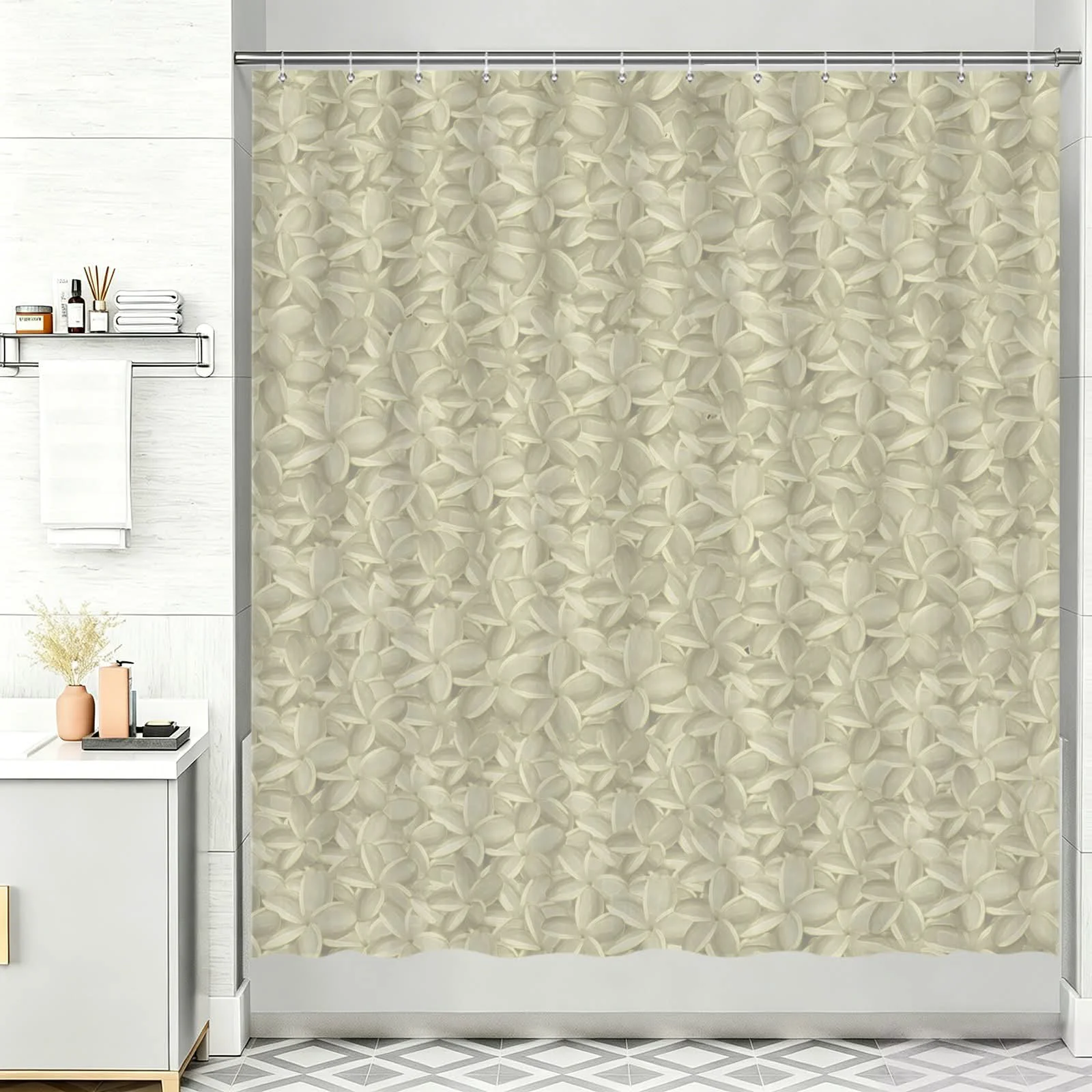 Unique ROBERT JAMES SHOWER CURTAIN PUA MELIA SAND Luxury