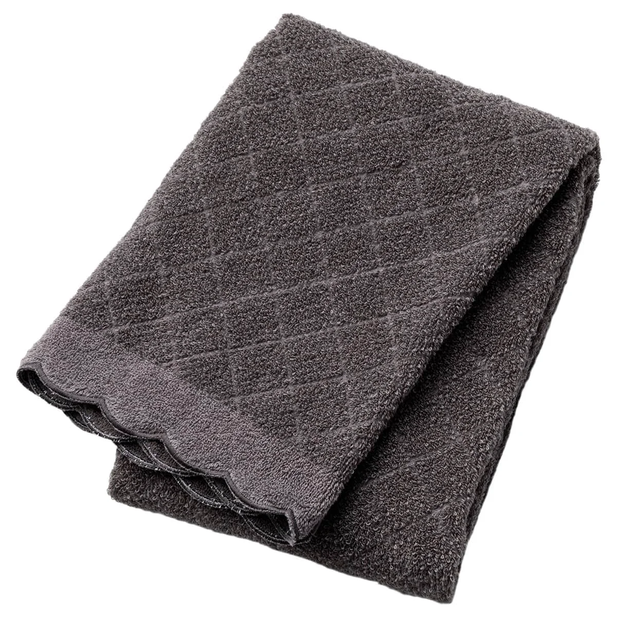 Casual Bath Towel 60 x 120 cm Middle Gray Optimized