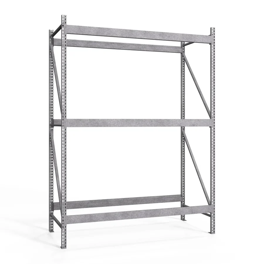 Functional 3-Tier Galvanized Teardrop Pallet Rack Starter Units – 42 quot d x 144 quot h Verified