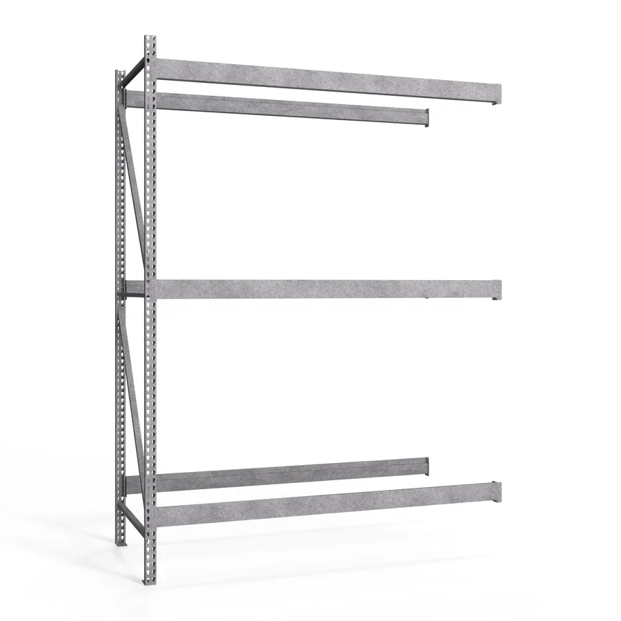 High-Performance 3-Tier Galvanized Teardrop Pallet Rack Add-On Units – 42 quot d x 144 quot h Specialty