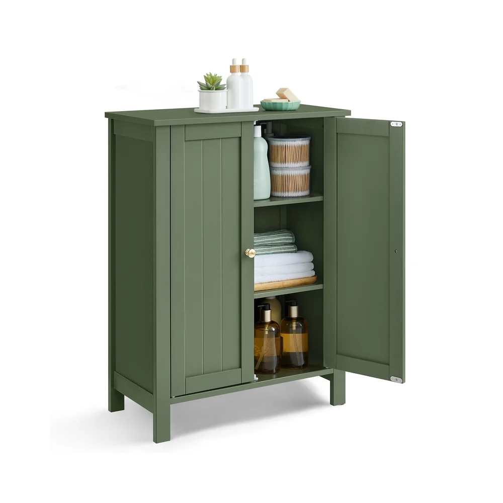 Clean VASAGLE Helan Collection – Bathroom Floor Storage Cabinet with Double Door Optimized