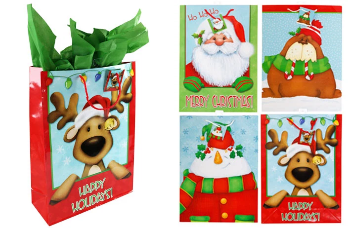 Elegant CHRISTMAS GIFT BAG XL Green