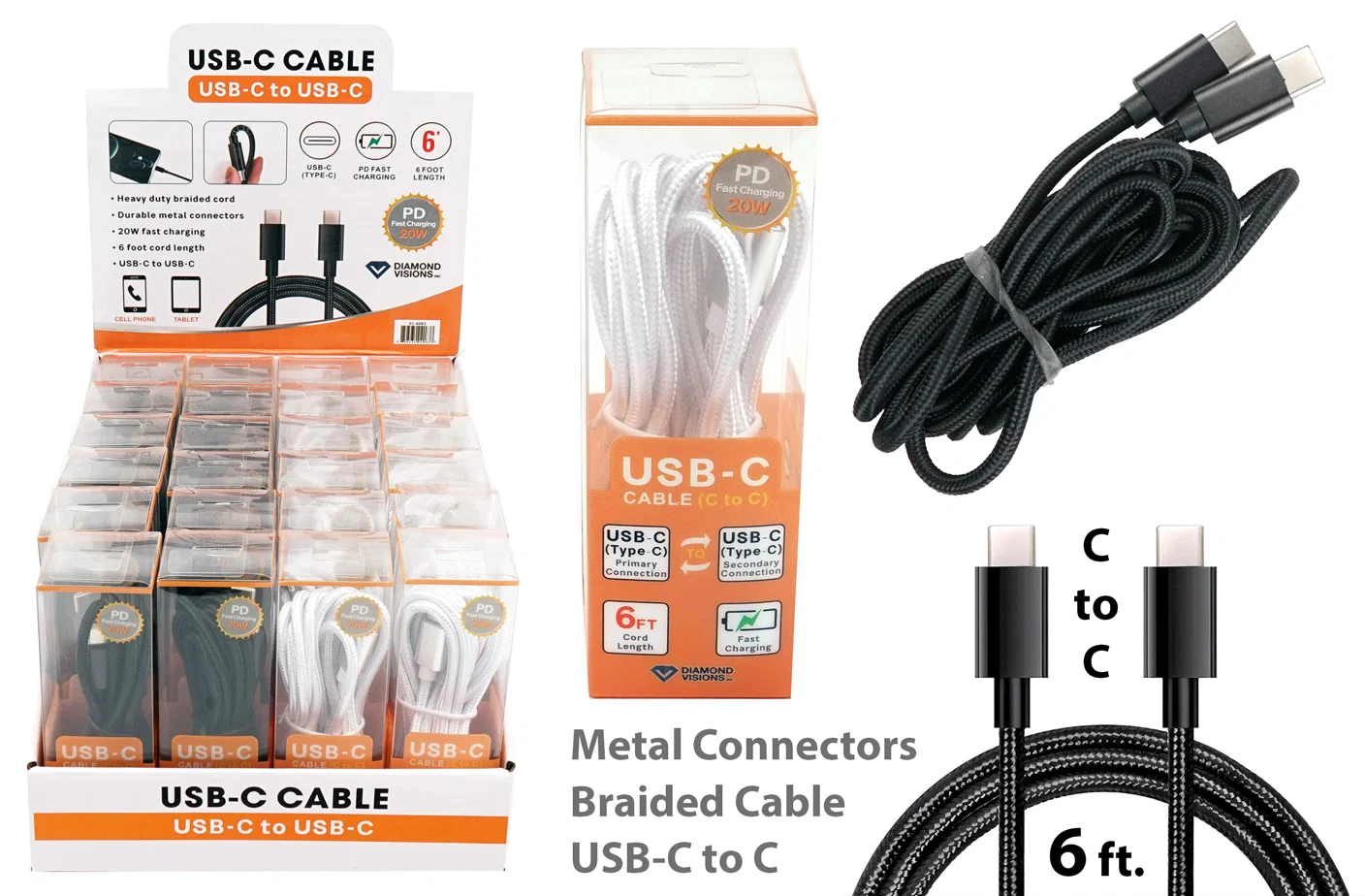 Flexible BRAIDED USB-C CABLE 6 39 C TO C Elegant