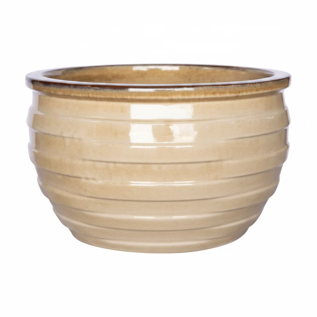 Durable TECHNO 22 quot BOWL PLANTER CREAM Expertly Made