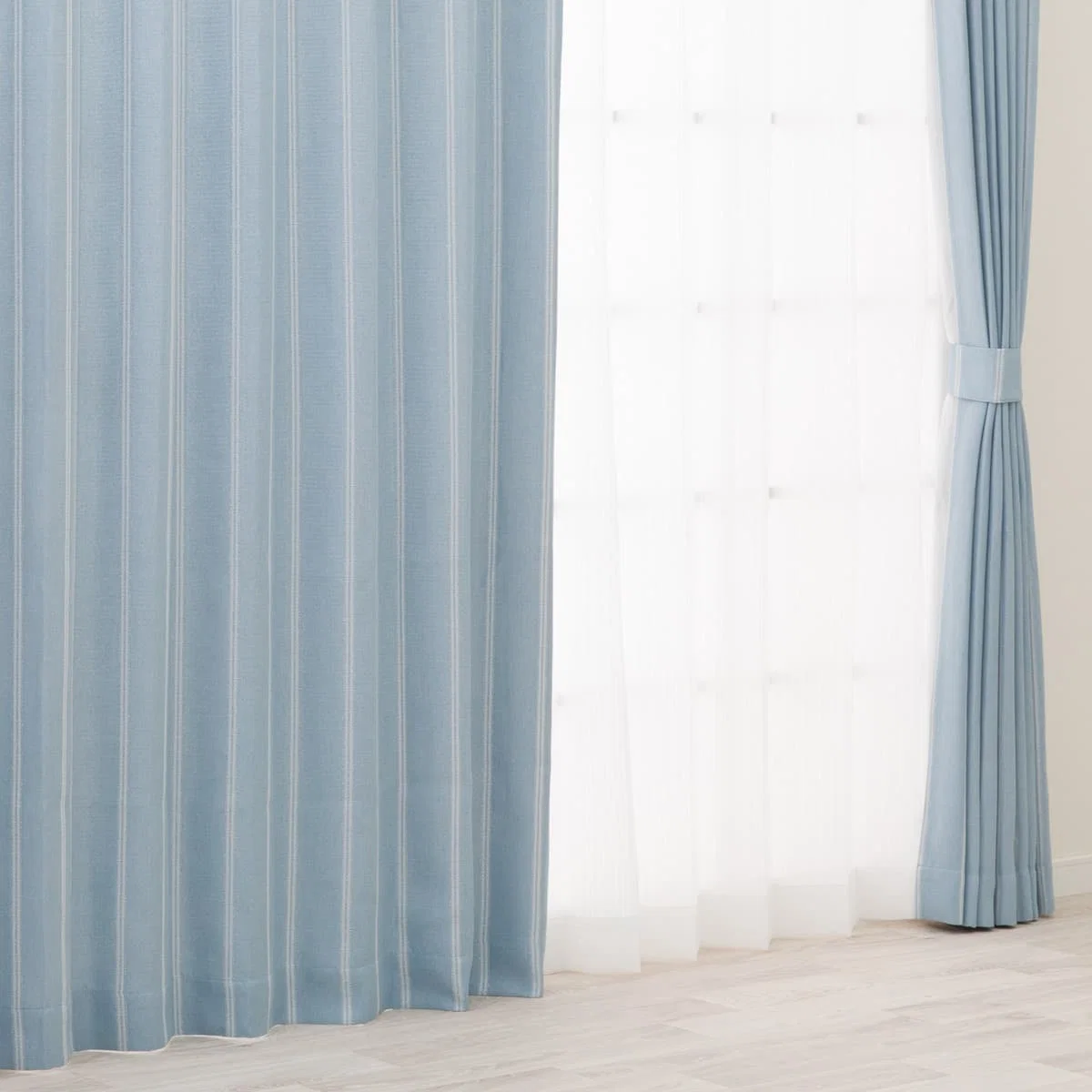 Eco-Friendly RD115 Curtains 100 x 135 cm Middle Blue 2 Panels Genuine