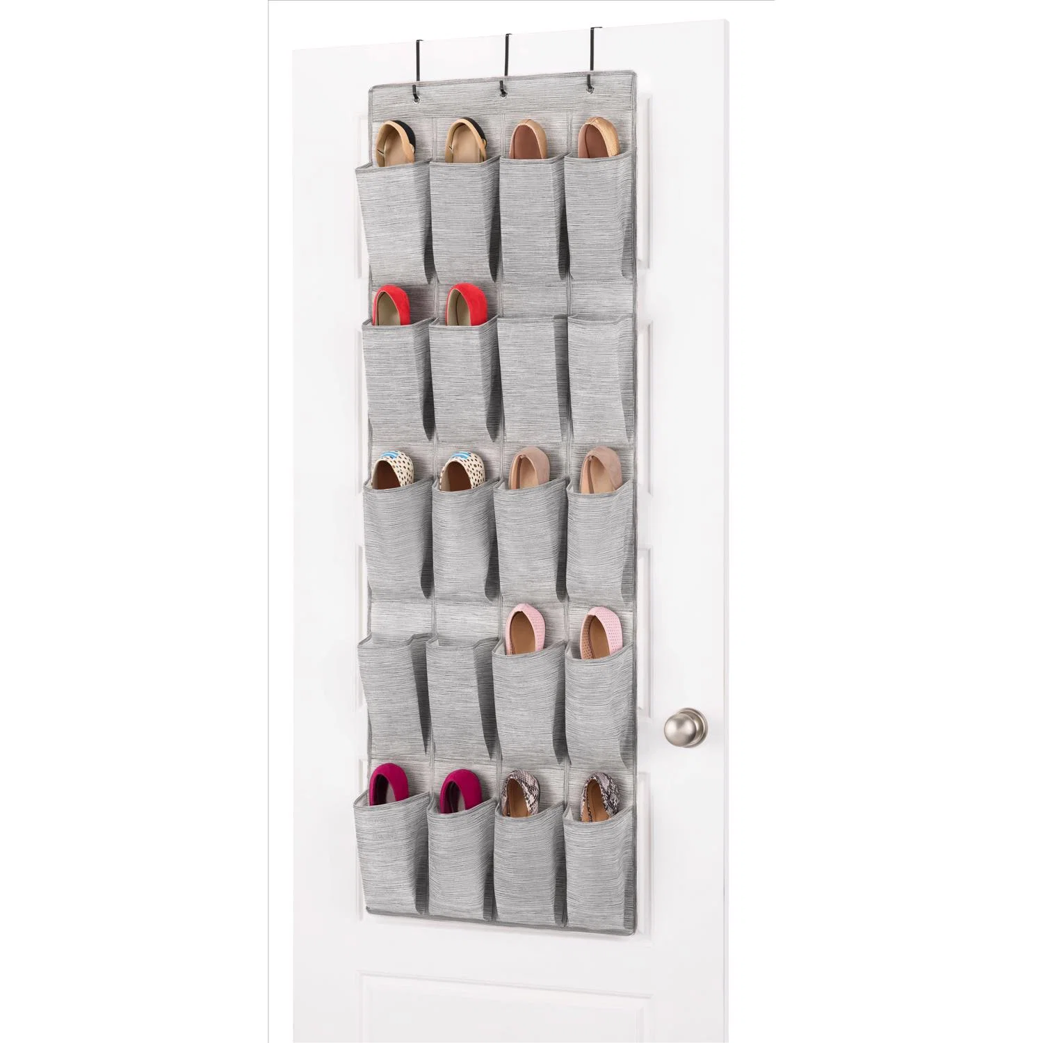 High-Quality HANGING SHOE ORGANIZER GREY Flexible