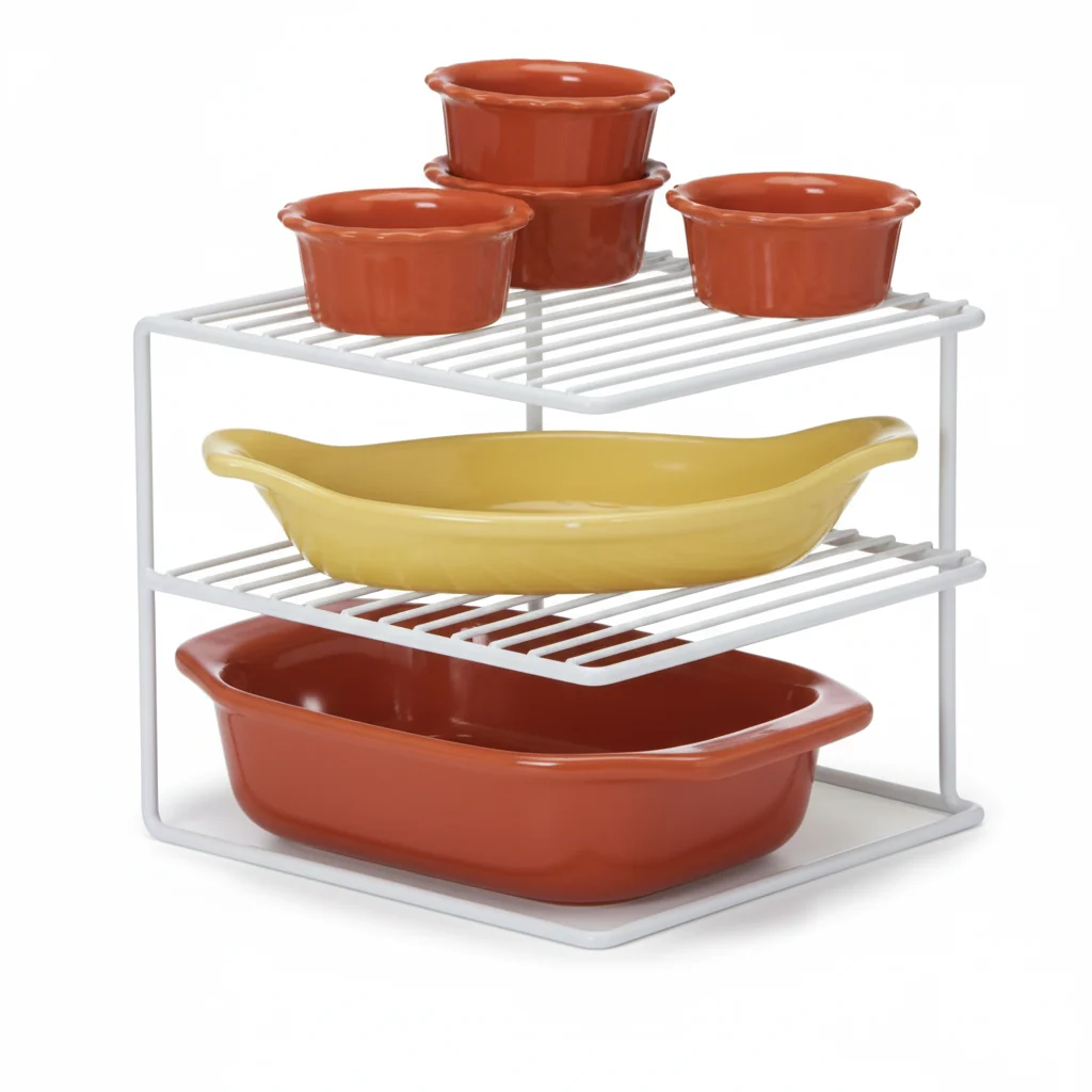 Practical 3 Tier Corner Shelf – White High-End