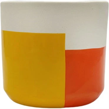 Durable CERAMIC POT CANDYCORN 5.3 quot Clean