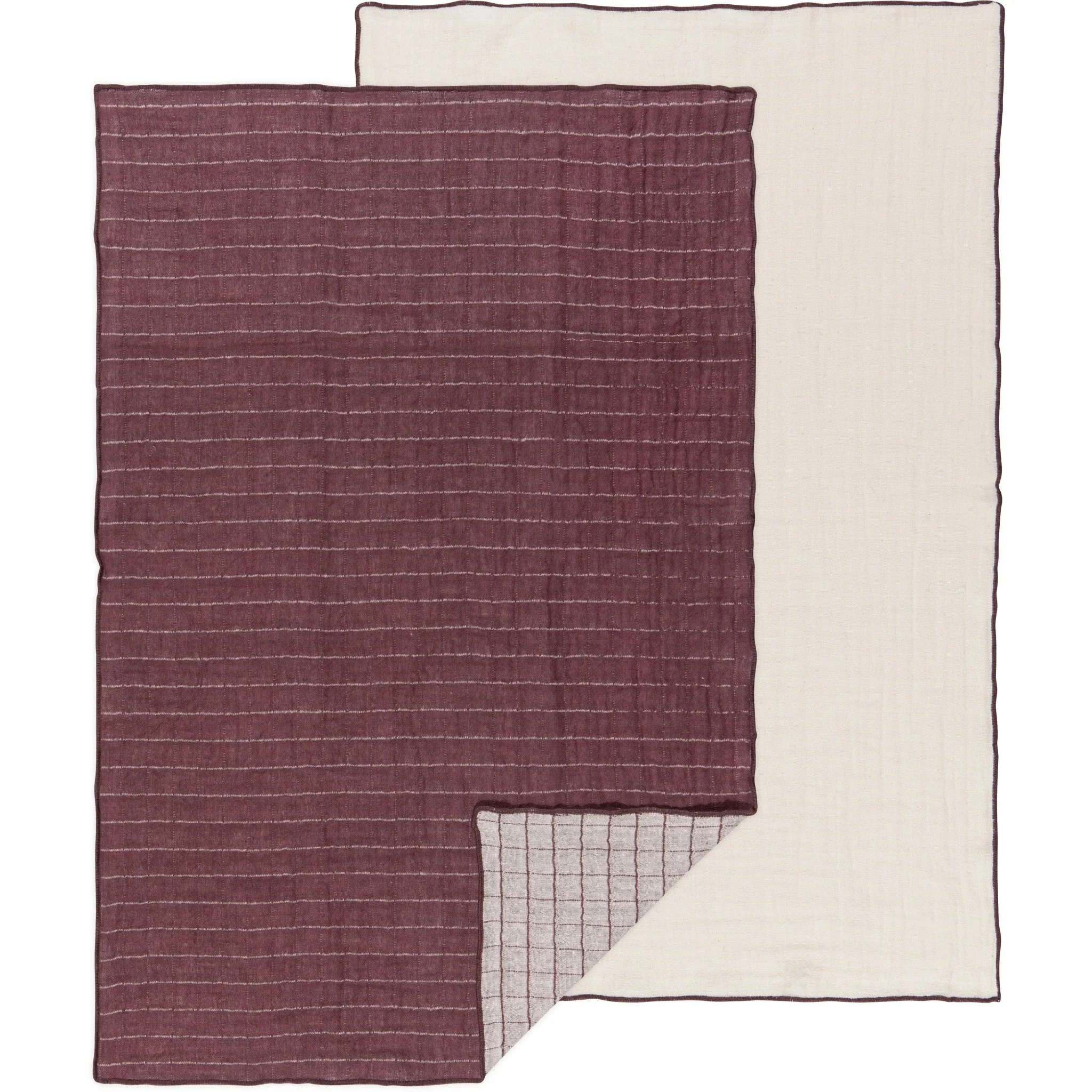 Exceptional GAUZE DISH TOWEL ASH PLUM SET 2 Quality