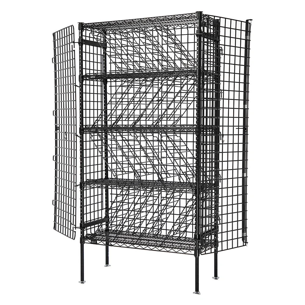 Unique 14 quot d 5-Tier Black Bulk Wine Security Wire Shelving Certified