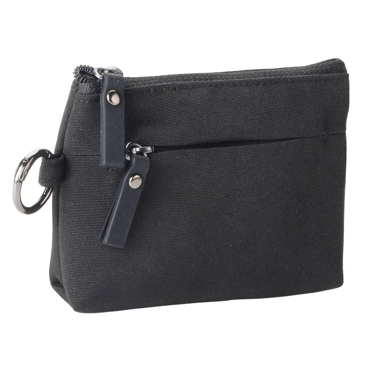 Outstanding Mini Pouch with Carabiner Black Comfortable