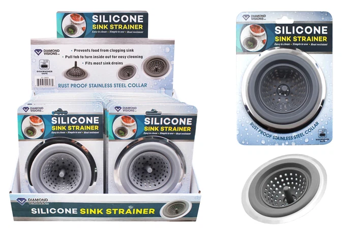 Elite SILICONE SINK STRAINER W STAINLESS RIM Fine Crafted