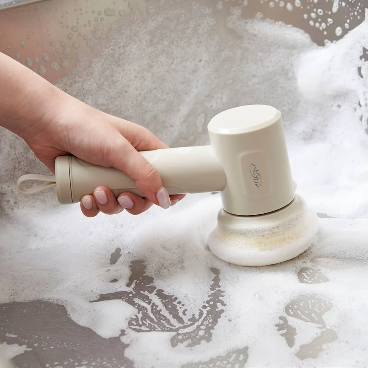 Next-Generation Electric Multi Scrubber Rechargeable with Brush amp Sponge Attachments Smooth