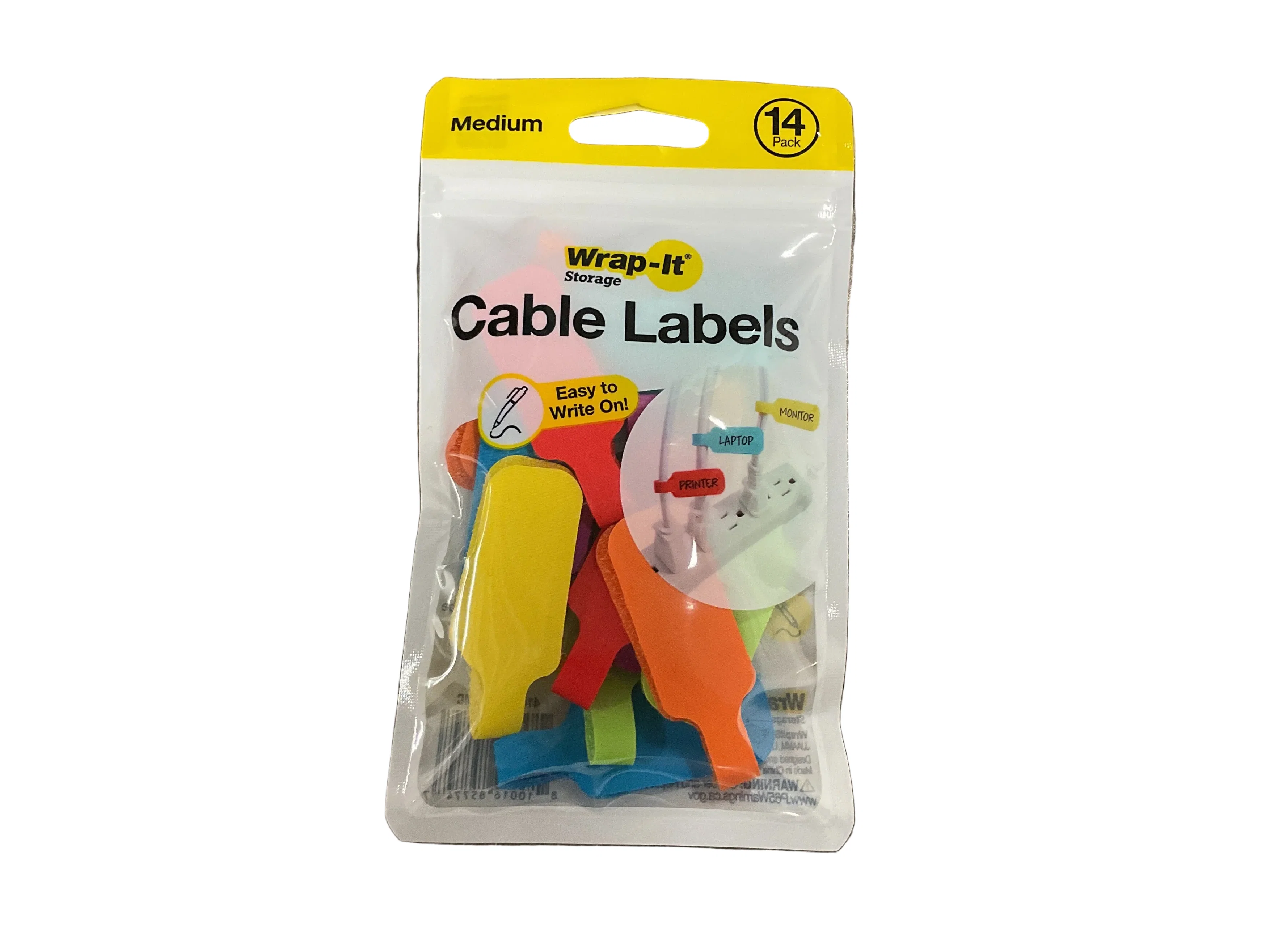 Convenient CABLE LABELS MED. 14PK MULTI COLOR Quality