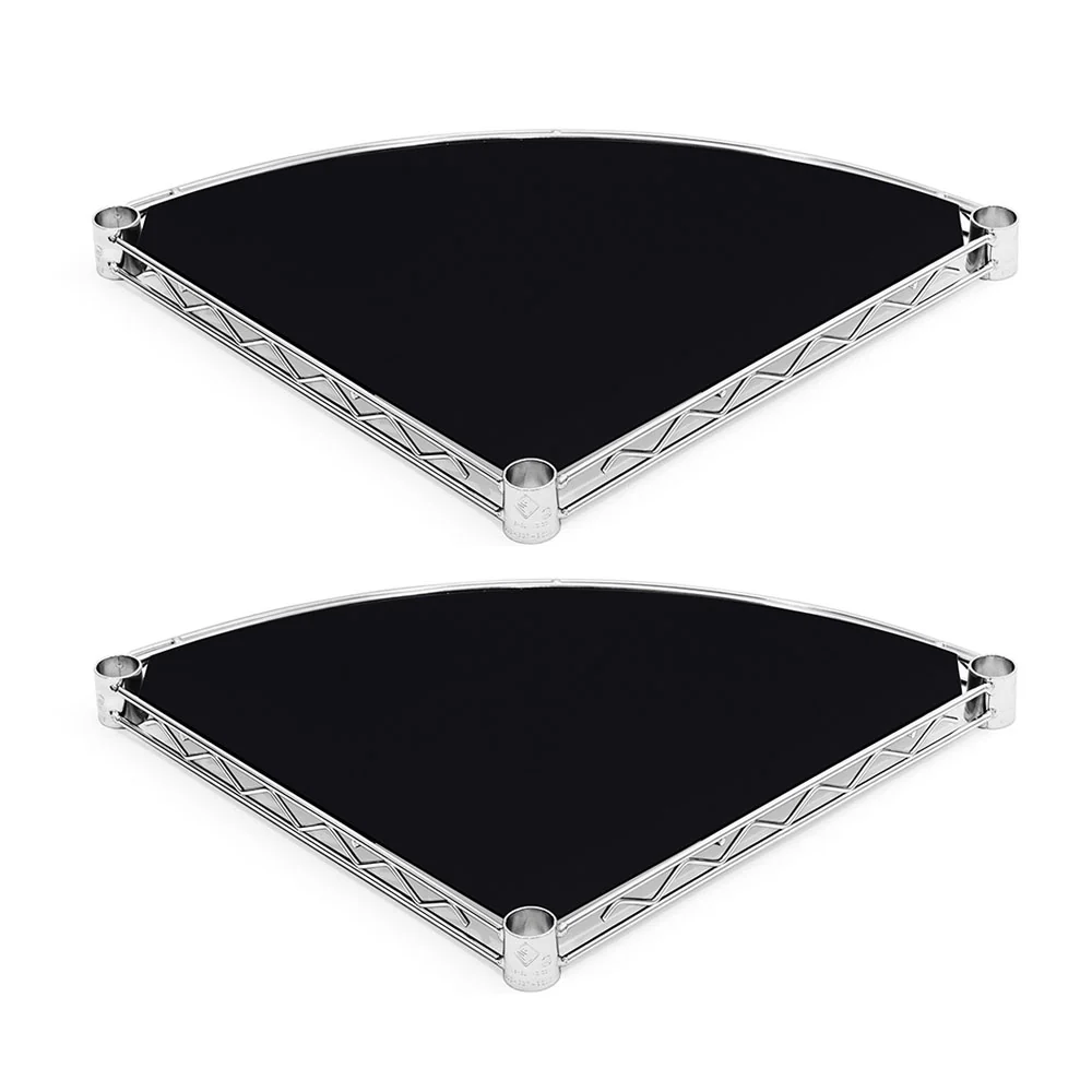 Clean Radius Plastic Wire Shelf Liners 2-Pack – Black Dark Gray White Natural