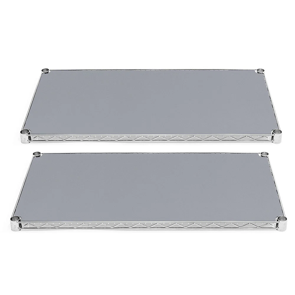 Healthy 10 quot d Plastic Wire Shelf Liners 2-Pack- Light Gray Solid