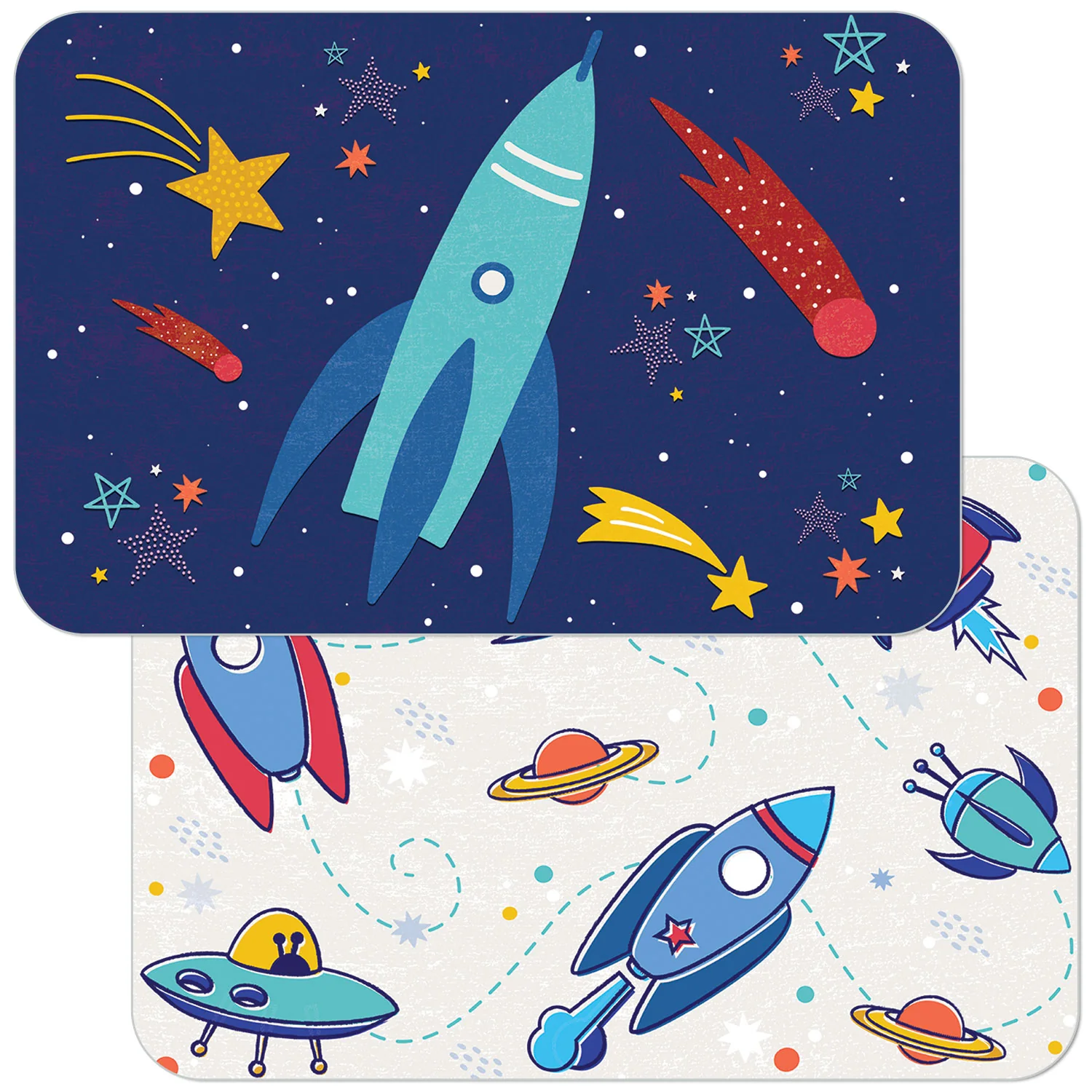 Organic REVERSIBLE PLACEMAT SPACE FLIGHT Refined