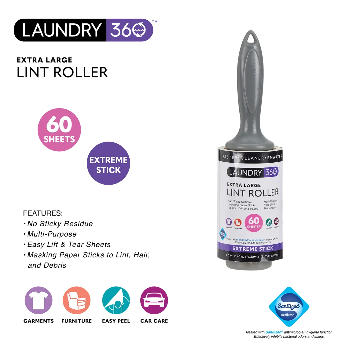 First-Class LINT ROLLER XLARGE 60 SHEETS Luxury