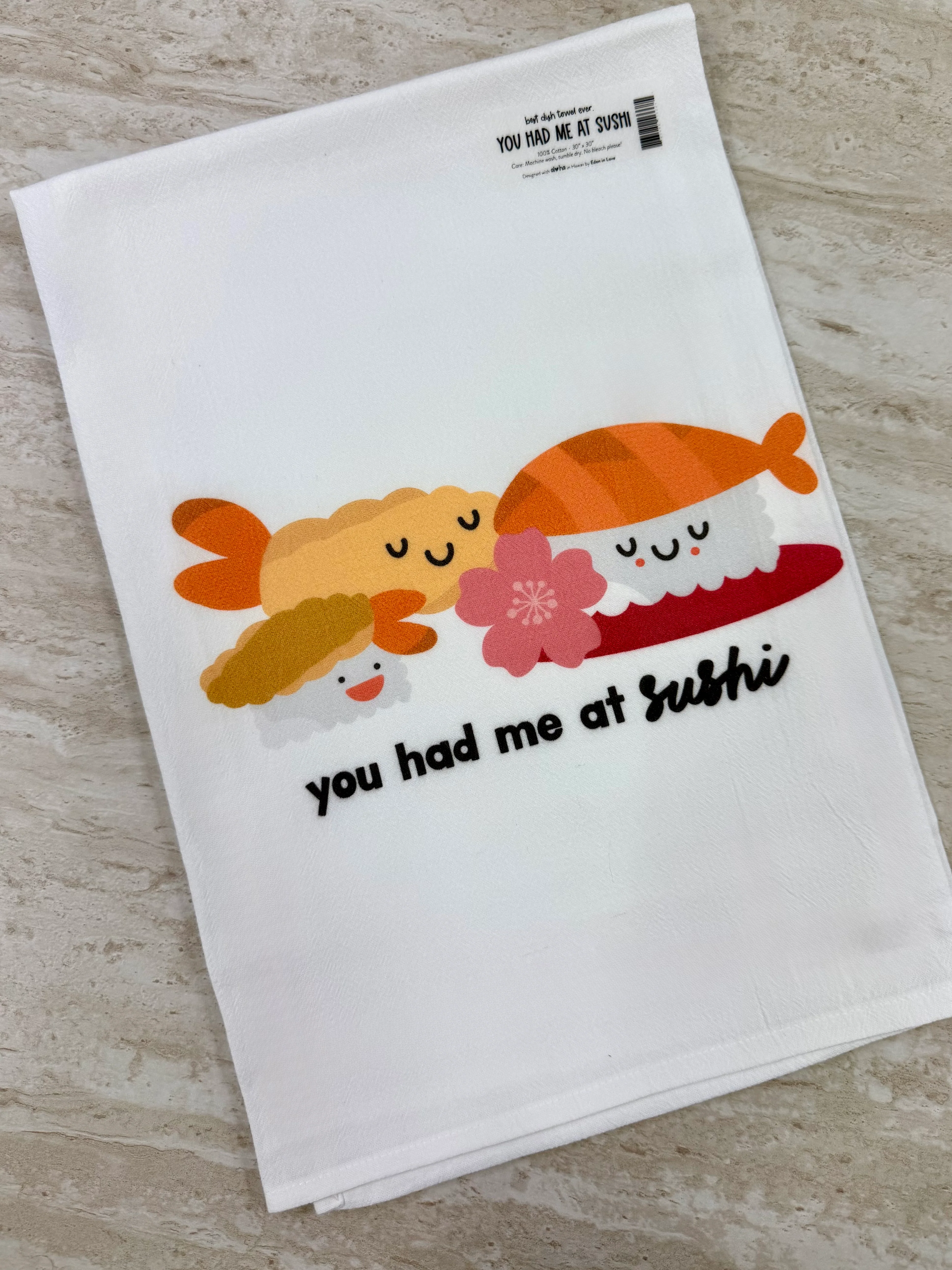 Advanced EDEN DISH TOWEL YOU HAD ME AT SUSHI User-Friendly