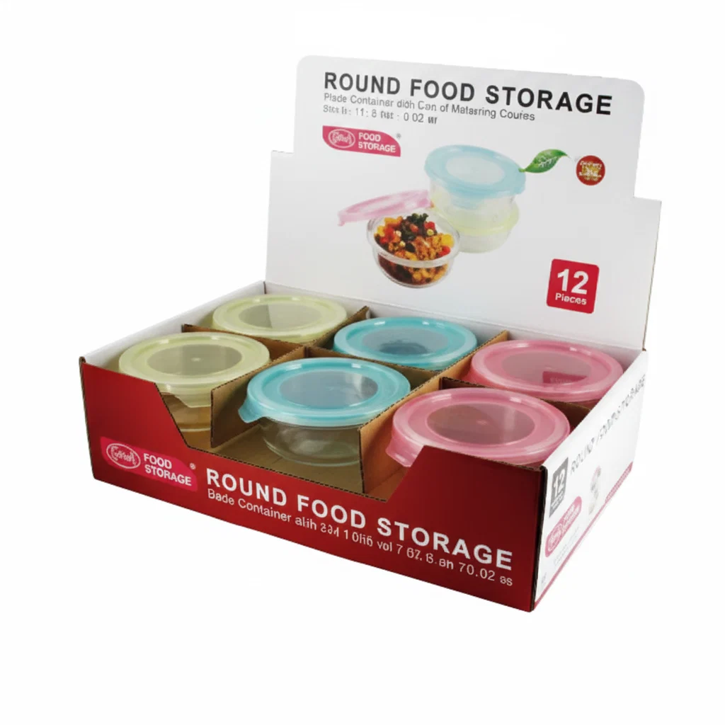Secure STORAGE CONTAINER GLASS ROUND 13.5 OZ First-Class