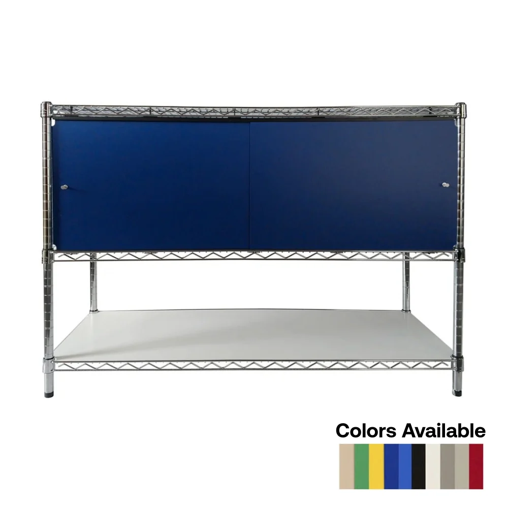 Enhanced 24 quot d x 36 quot w x 18 quot h Sliding Door Wire Shelving Enclosures Fine Crafted