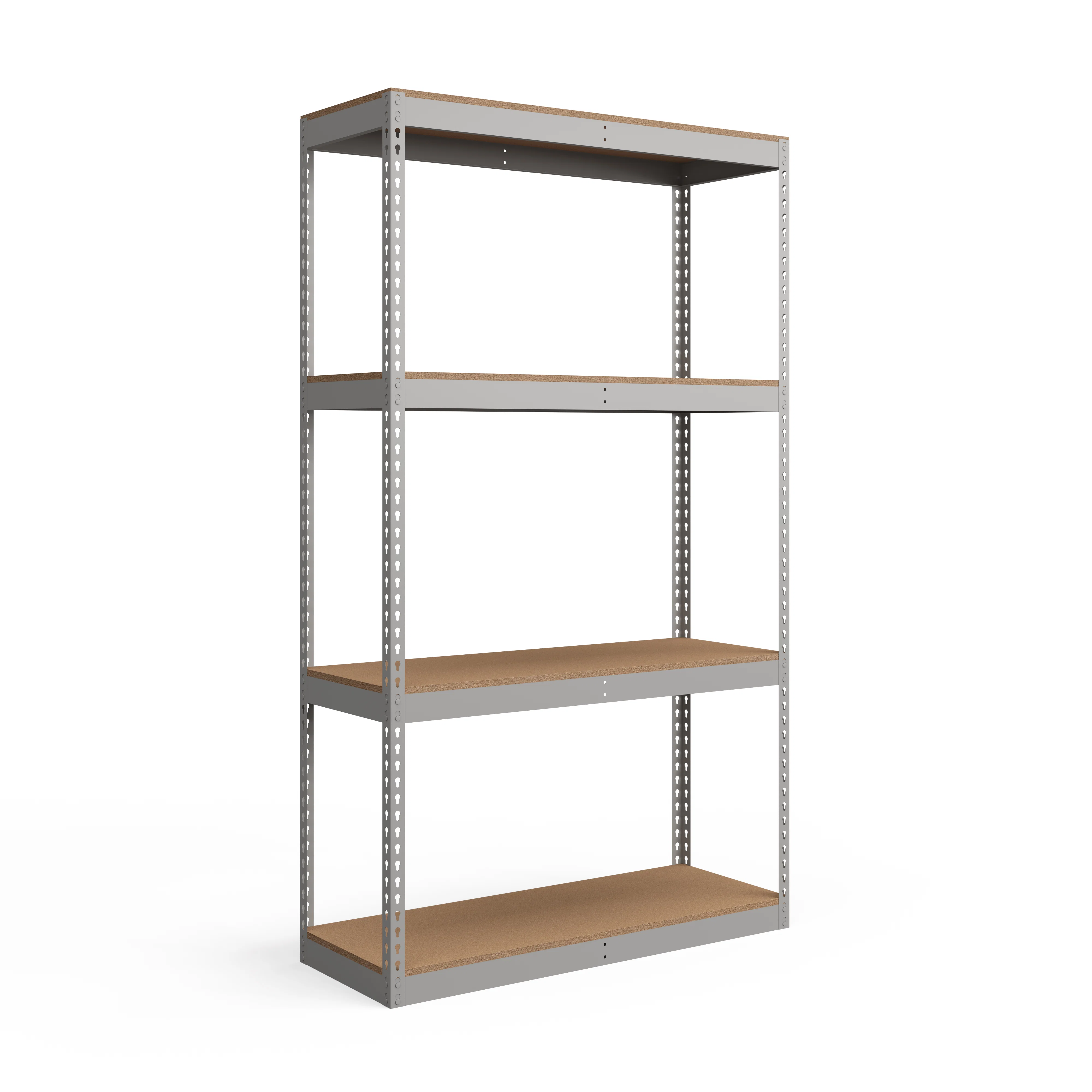 Fashionable Lyon 12 quot d 4-Shelf Heavy-Duty Boltless Shelving Starter Units – Gray Modern