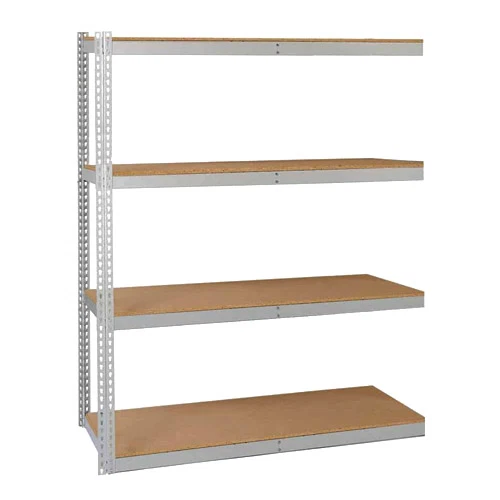 Dependable Lyon 12 quot d 4-Shelf Heavy-Duty Boltless Add-On Units – Gray Minimalist