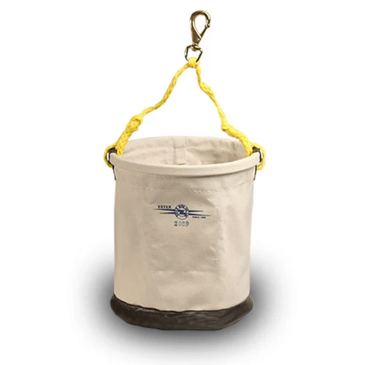 Refined Estex Tool Bucket 12 quot x 15 quot Leather Bottom W Snap 2069 Reusable