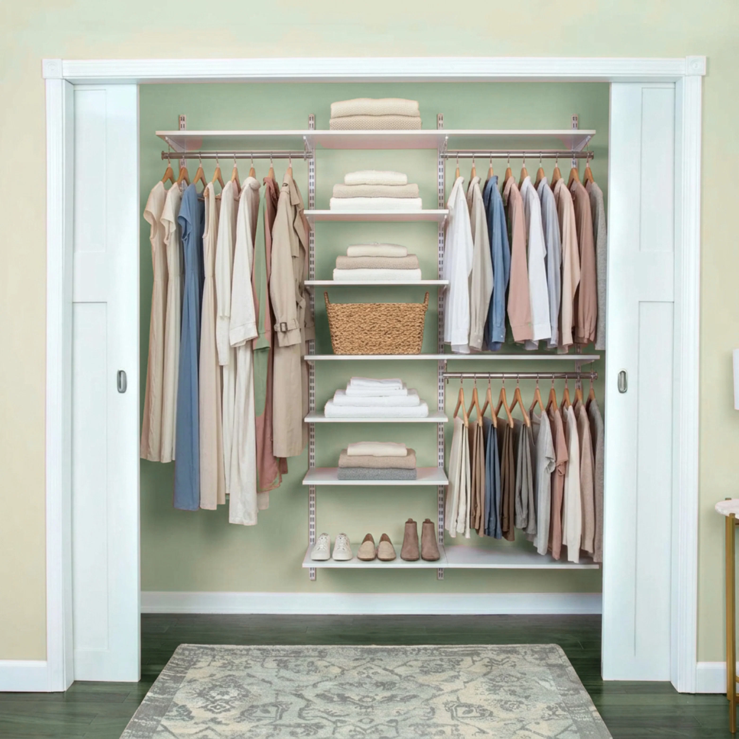 Versatile domRail 14 quot d Essential Adjustable Closet Kits Durable