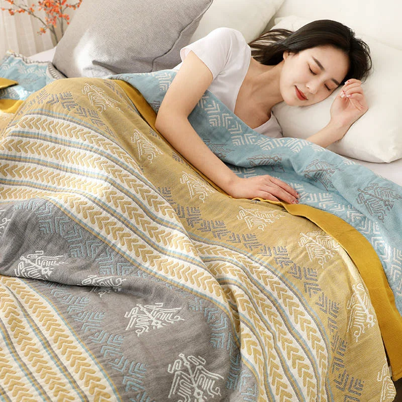 Fine Ownkoti Cotton Wheat Ear Print Reversible Quilt Practical