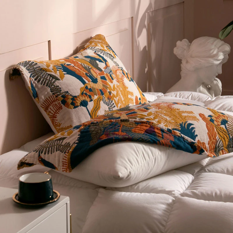 Exceptional Ownkoti Boho Cotton Bird Reversible Pillow Towel 2PCS Practical