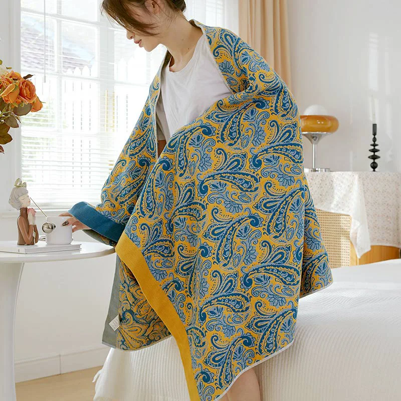 Responsible Ownkoti Mixed Color Reversible Gauze Bath Towel Secure