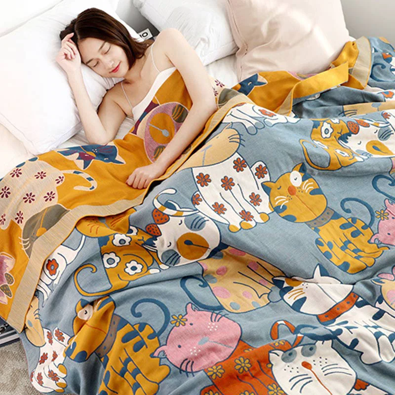 High-End Ownkoti Cute Animal Cartoon Reversible Cotton Quilt Innovative