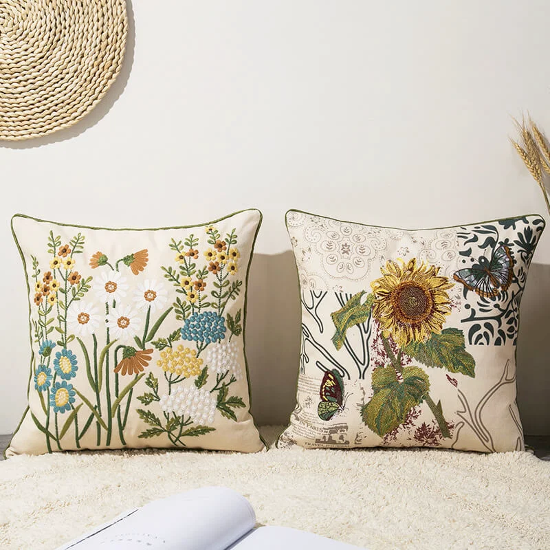 Fine Ownkoti Vintage Flower Pillow Case Pillow Sham Premium