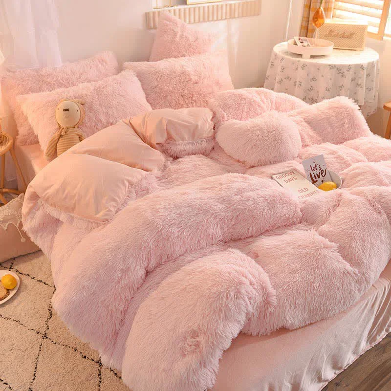 Durable Ownkoti Fluffly Bedding Set Duvet Cover amp Pillowcase Healthy