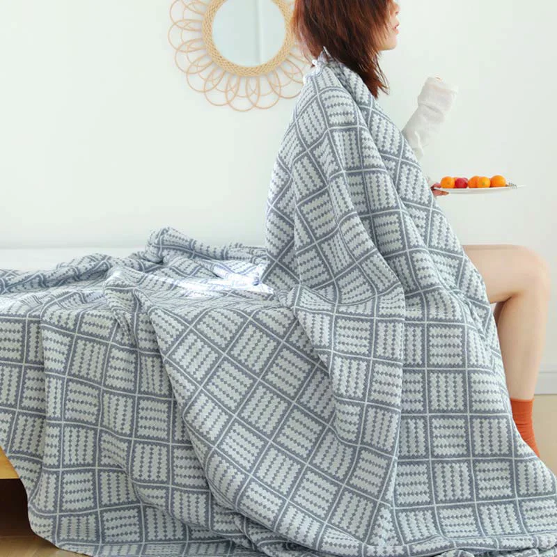 Optimized Ownkoti Plaid Pure Cotton Three Layers Quilt Advanced