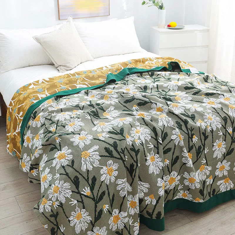 Genuine Ownkoti Daisy Print Cotton Soft Reversible Quilt Dependable