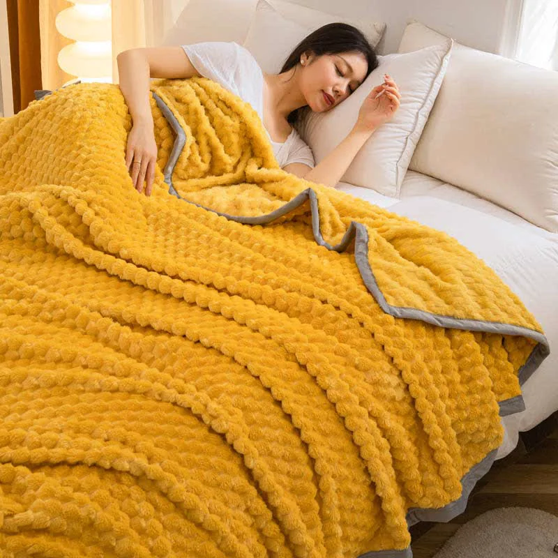 Elite Ownkoti Solid Color Soft Velvet Reversible Blanket Elegant