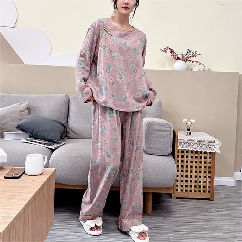 Reliable Ownkoti Plus-size Peony Cotton Pajama Set Proven
