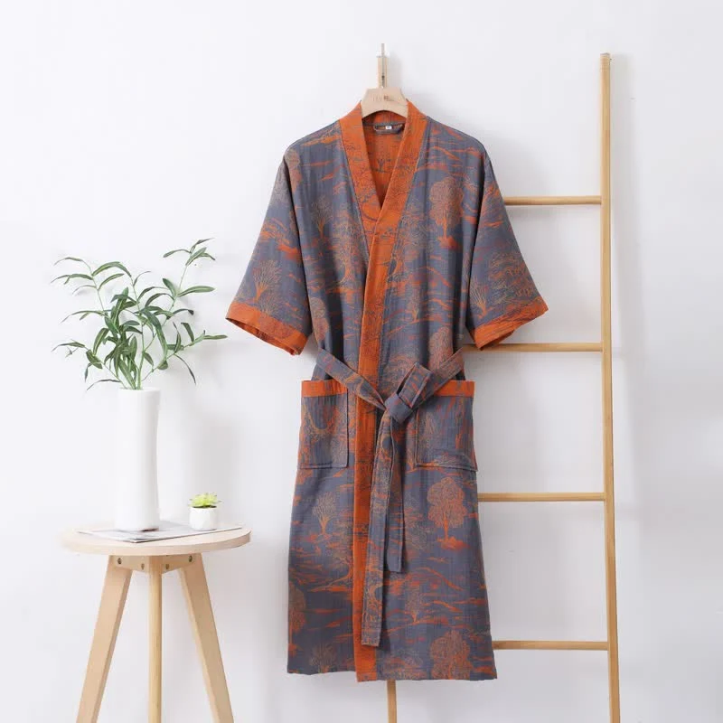 Pure Ownkoti Cotton Gauze Natural Style Lightweight Robe Premium Material