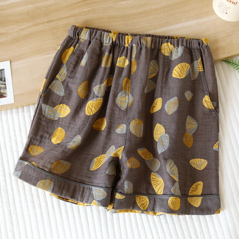 Prestigious Ownkoti Cotton Gauze Shell Breathable Pajama Shorts Quality