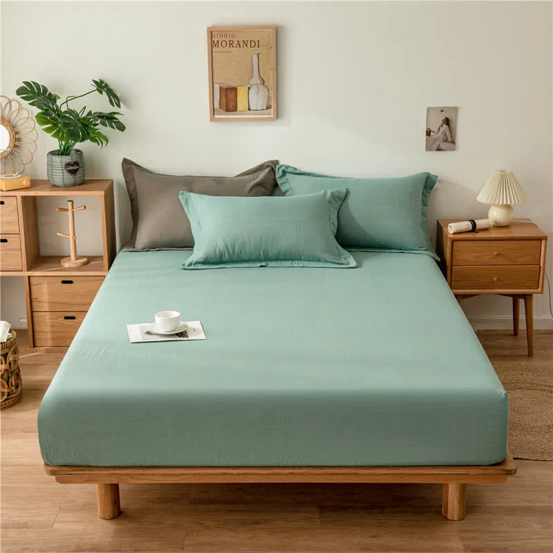 World-Class Ownkoti Solid Color Cotton Gauze Fitted Sheet Trusted