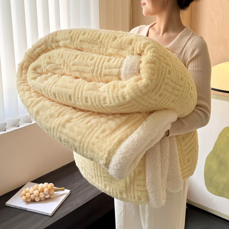 Comfortable Ownkoti Simple Double-sided Fleece Throw Blanket Exclusive