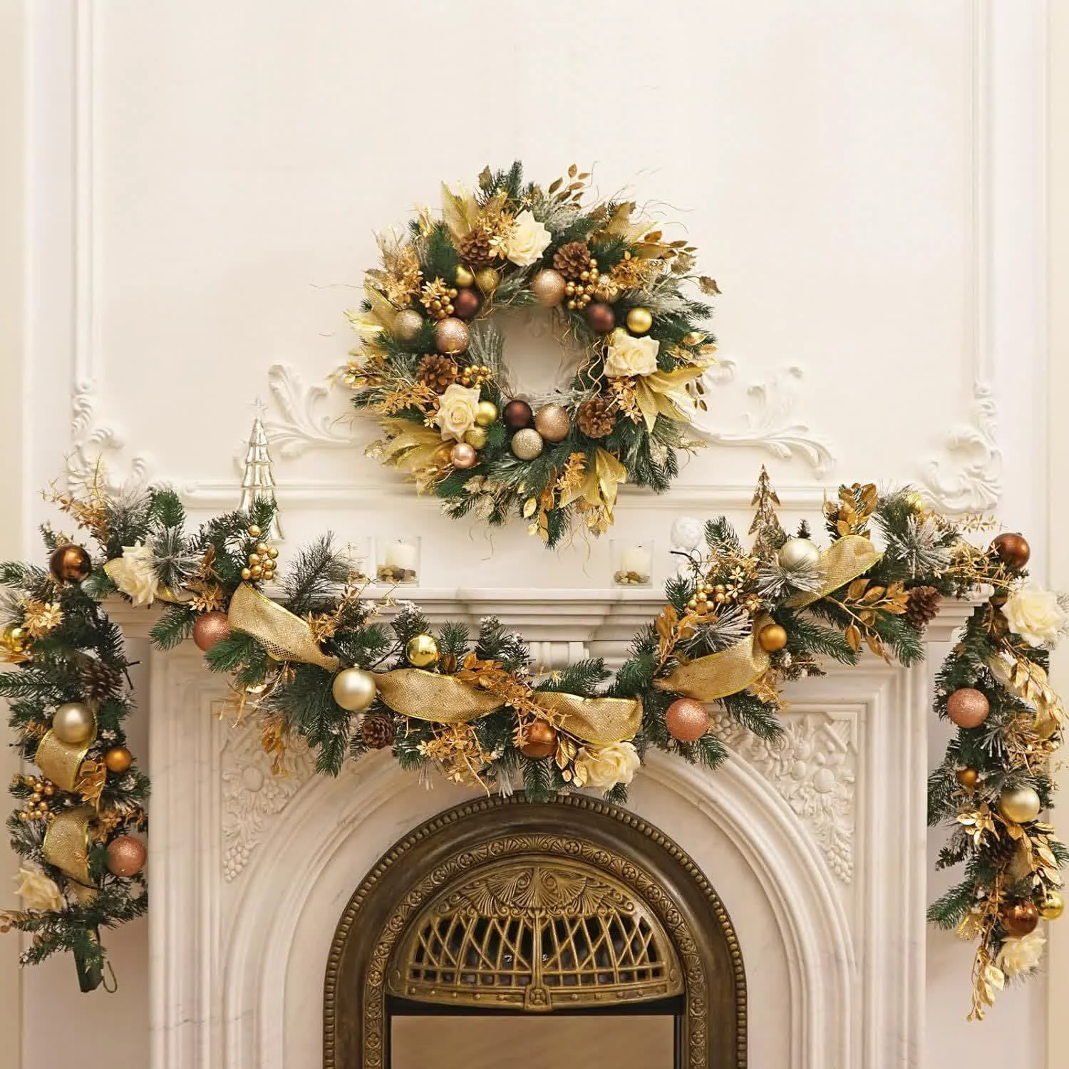 Sustainable Ownkoti Artificial Rattan Christmas Garland Decor Fine