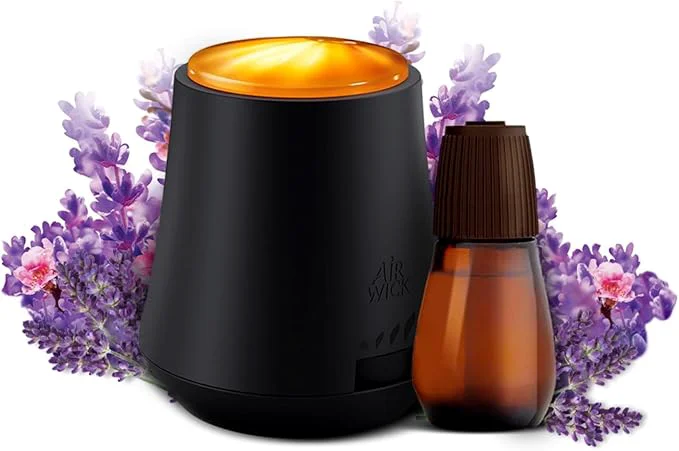 Environmentally Friendly Air Wick Essential Mist Starter Kit Diffuser 1 Refill Lavender and Almond Recyclable