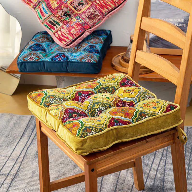 Long-Lasting Ownkoti Moroccan Floor Chair Cushion With Tie Straps Smooth