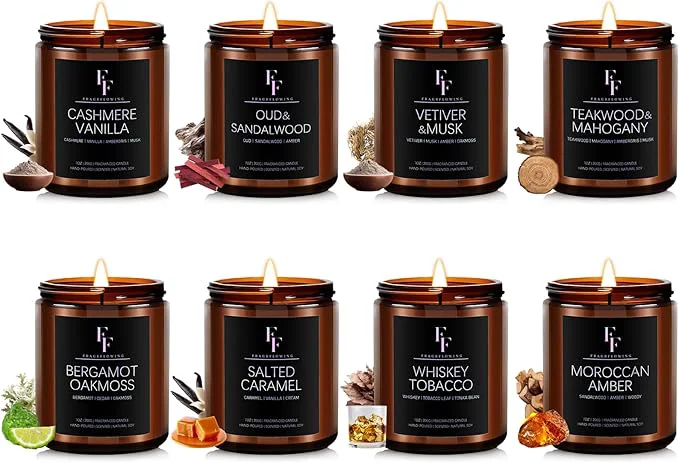 World-Class Scented Candles Set Soy Wax Candles 8 Pack 56 Oz Aromatherapy Candles Gift Set Eco-Friendly
